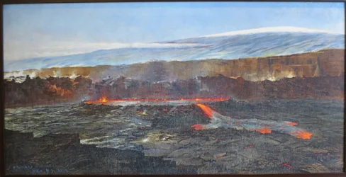 Eruption, Halemaumau Crater in Kilauea Caldera